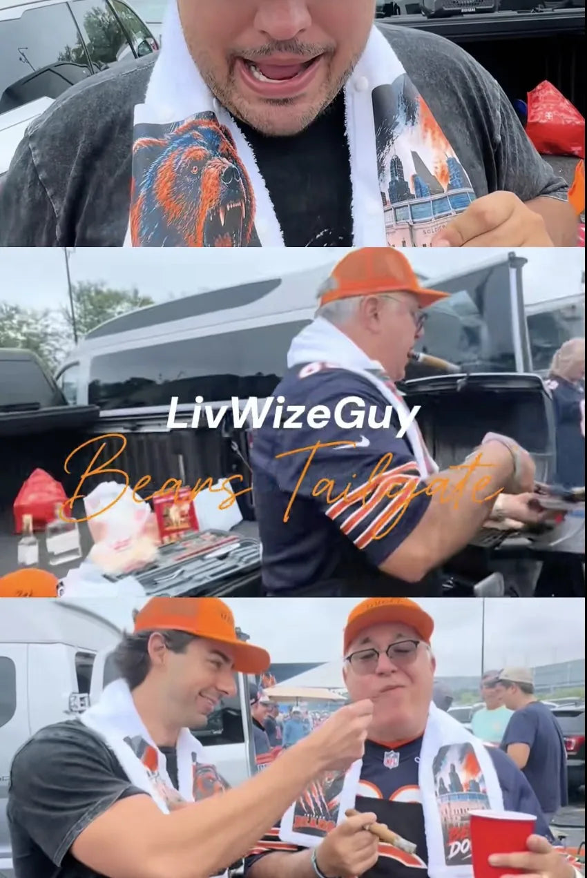 Tailgate with fans wearing Skin Towels